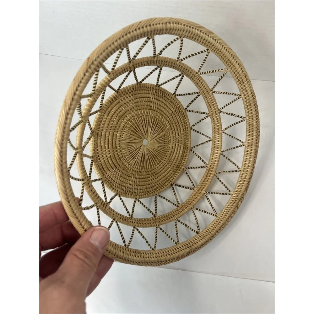 Vintage‎ Circle Hand Woven Sweetgrass Bogo Wicker 10